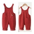 thumbnail image 1 of Toddler Overalls Girls Slim Fit Corduroy Overalls Sleeveless Rompers Girls Romper 18-24 Months, 1 of 6