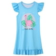 thumbnail image 1 of Toddler Pajama Dress Girls Sleepwear Dress For Nightgowns #Z01 Blue 7-8 Years, 1 of 2