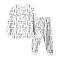 thumbnail image 1 of Toddler Pajamas Boys and Girls Spring Fall Diy Pajama Set, Kids Easter Bunny and Egg Print Colorable Sleepwear Set Baby Girl Pajamas White 2 Years-3 Years, 1 of 2