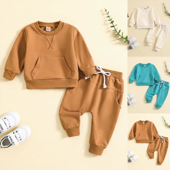 Toddler Pajamas Boys Pyjamas Sleepwears 2pcs Long Sleeves Pjs Sets for Kids Fall Winter 6-12 Months 12-24 Months 2T 3T 4T 5T 6T 7T 8T 9T Children(Green,6-12 Months)