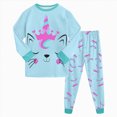 thumbnail image 1 of Toddler Pajamas Boys Pyjamas Sleepwears Long Sleeves Pjs Sets for Kids Fall Winter 6-12 Months 12-24 Months 2t 3t 4t 5t 6t 7t 8t 9t Children(Mint Green,8-9 Years), 1 of 9