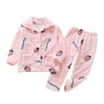 thumbnail image 1 of Toddler Pajamas Girls Boys Toddler Baby Boys Girls Keep Warm Pajamas Flannel Nightwear Sleepwear Pjs for Kids, 1 of 4