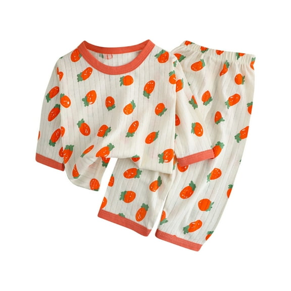 Toddler Pajamas Girls Boys Toddler Kids Kid Girls Boys' Casual Long Sleeve Casual Loungewear Thin Home Clothing Two Piece Set Pjs for Kids
