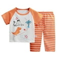 thumbnail image 1 of Toddler Pajamas Summer Homewear Cartoon Printed Short Sleeve T Shirt Long Pants Pajamas Suits Toddler Pjs 5 Years-6 Years, 1 of 3