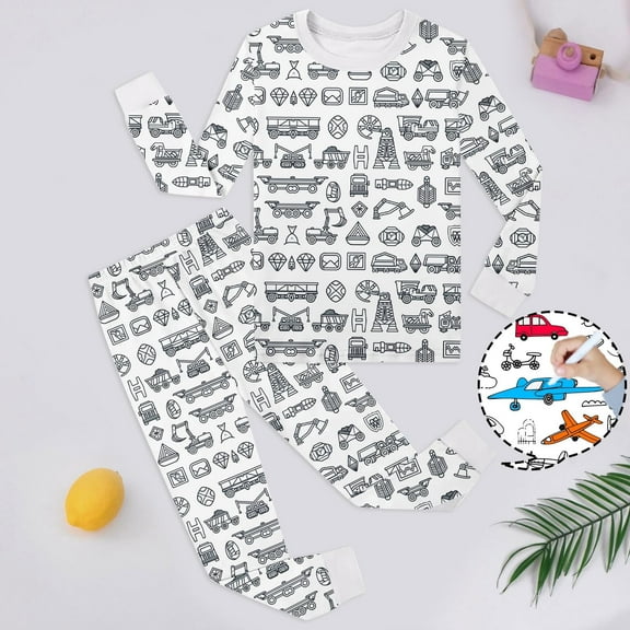 Toddler Pajamas Toddler Color Me Kids Pajamas Long Sleeve 2 Piece Pajamas Set For Boys Girls New Years Gifts Perfect For Pajama Party 2-3 Years