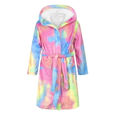 Toddler Pajamas for Girls Soft Teen Sleepwear Flannel Warm Hooded Towel Bathrobe Robe Tops Pajamas