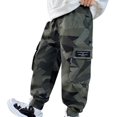 thumbnail image 1 of Toddler Pants Children'S Spring Autumn Girded Feet Camouflage Prints Casual Overalls Trousers Camouflage 12 Years-13 Years, 1 of 6