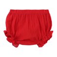 thumbnail image 1 of Toddler Pants Girls Boys Spring Summer Solid Ruffle Shorts Clothes Girls Shorts Red 12 Months-18 Months, 1 of 7