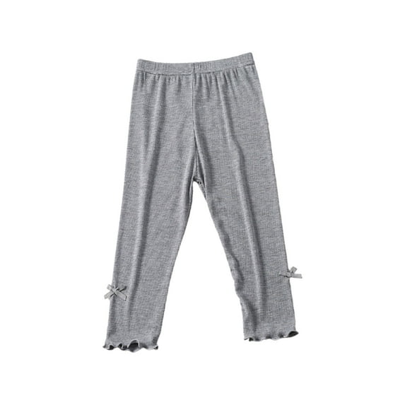 Toddler Pants Girls Summer Thin Model Softy Seventh Bottoming Pant Grey 7-8 Years