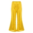 thumbnail image 1 of Toddler Pants Kids Casual Dot Glitter Party Carnival Gown Bell Bottom Toursers Little Girls Trousers Clothes Gold 4 Years-5 Years, 1 of 5