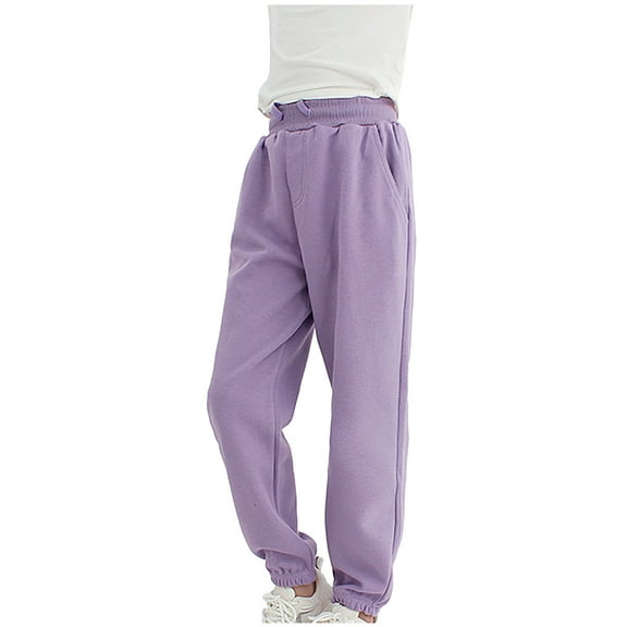 Toddler Pants Toddler Baby Boys Girls Candy Color Solid Color Leggings Casual Kids Sports Pants New Full Length Pants Purples 6T