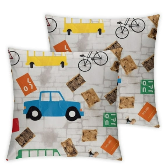 Toddler Pilllowcase Hypoallergenic (Trucks 'N Cars)