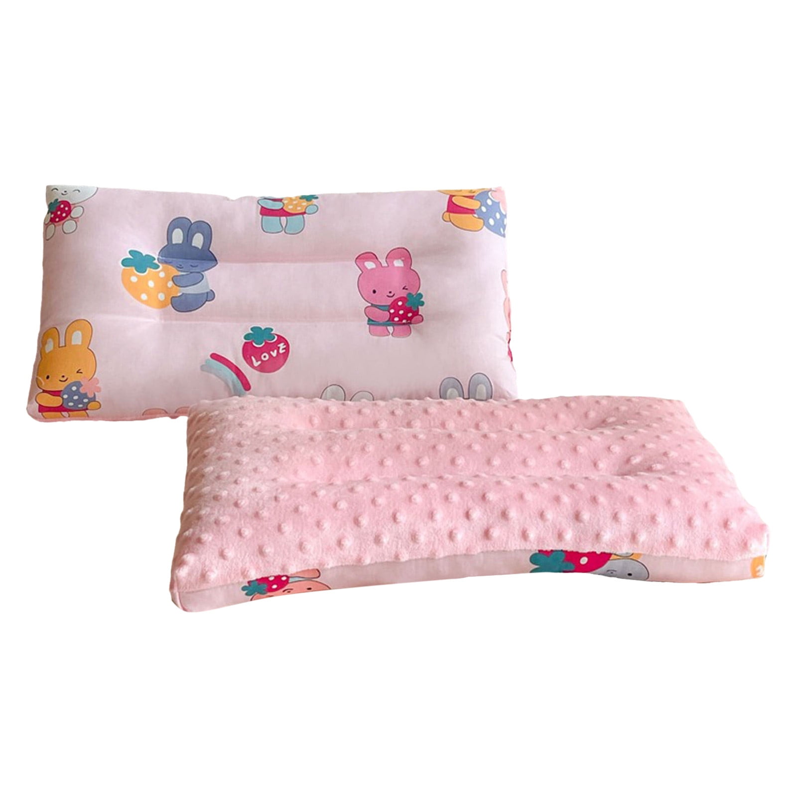Toddler Pillow Doublesided Breathable Soft Cotton & Minky Dot Fabric