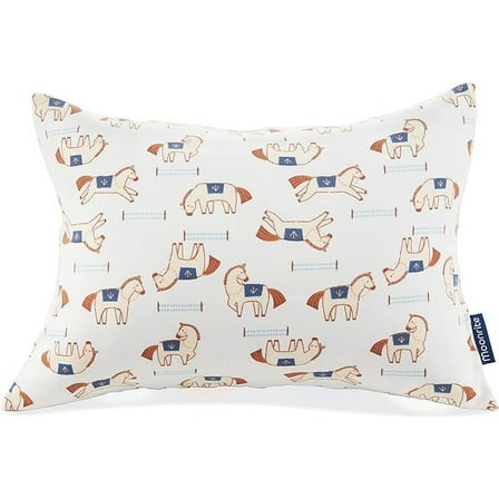 Toddler Pillow Soft Breathable with Jessey Cotton Pillowcase for Sleeping,Machine Washable,13" x 18",1 Pack