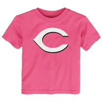 Toddler Pink Cincinnati Reds Primary Logo T-Shirt