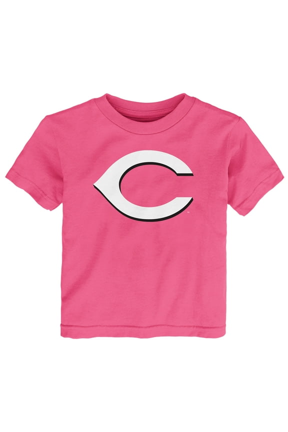 Toddler Pink Cincinnati Reds Primary Logo T-Shirt