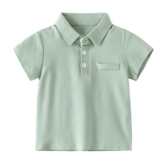 Toddler Polo Shirt 2T, Baby Boy Summer Polo Short Sleeve Shirts Solid Tops