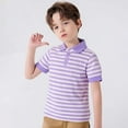 thumbnail image 1 of Toddler Polo Shirt Short Sleeve Boys' Striped Shirt Boys Spring Dress Shirt for Boys 3-4 Years, 1 of 6