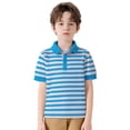 thumbnail image 1 of Toddler Polo Shirt Short Sleeve Boys Striped Shirt School Uniform Shirts for Toddler Boys 1-2 Years, 1 of 7