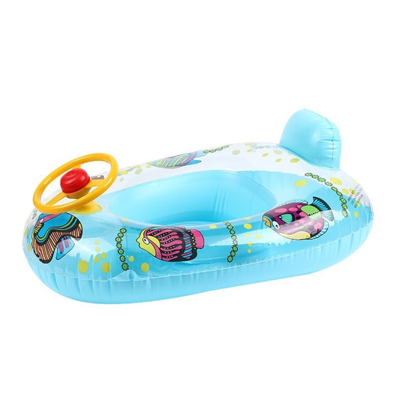 Toddler Pool Float with Seat, Boat Inflatable Ride on Car for Kids, Outdoor Water Toys for Babies and Toddlers