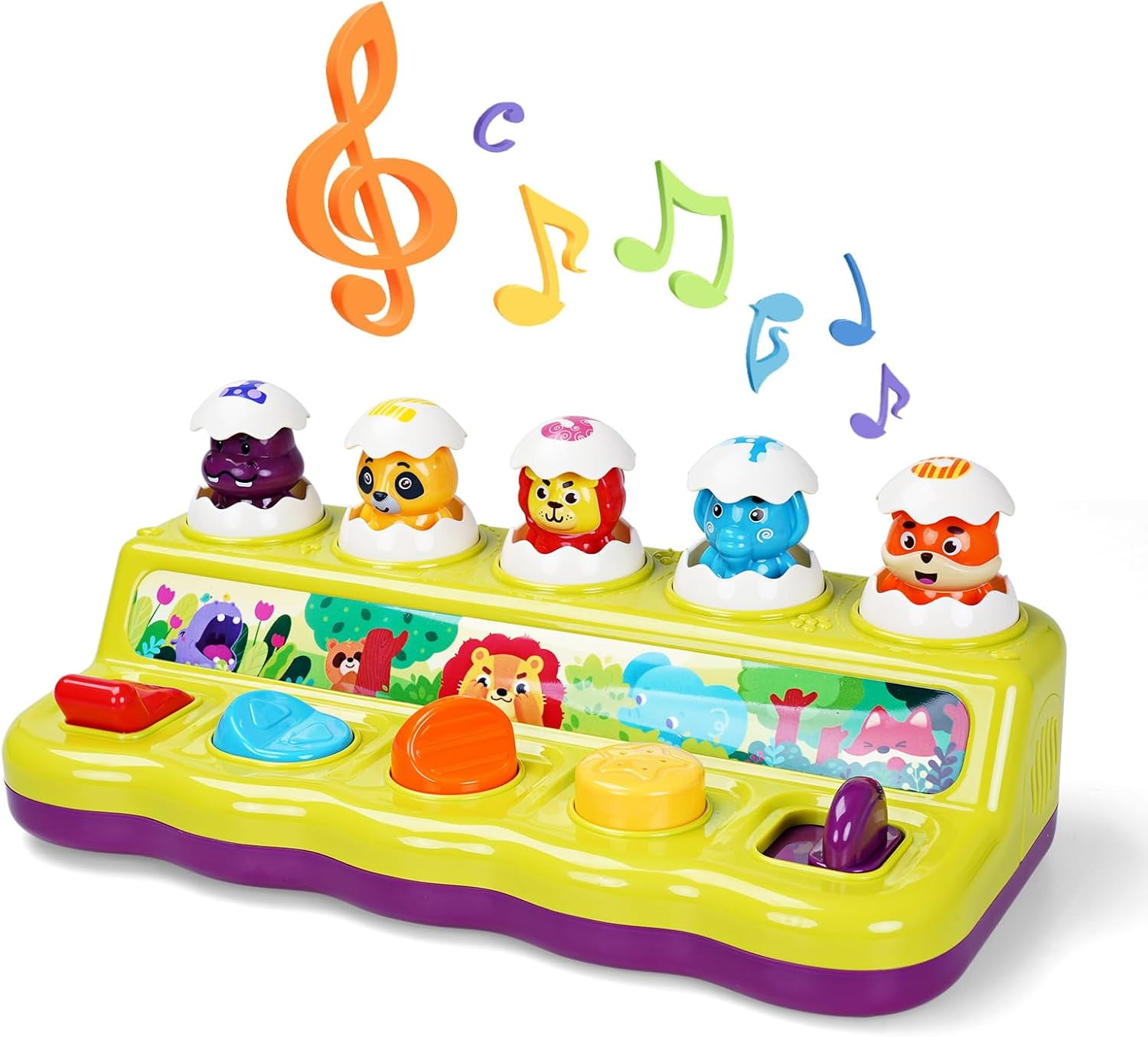 Toddler Pop Up Toy with Music and Light, Cause and Effect Toys for 6 9