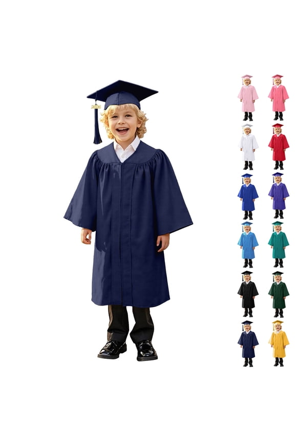Toddler Preschool Graduation Cap and Gown for Toddlers Blue Cap and Gown Outfit Kids Ceremony Party Gift