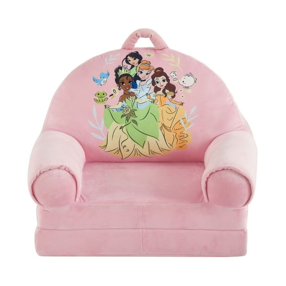 Toddler Princess Blue & Pink Polyester 2-in1 Flip Out Chair