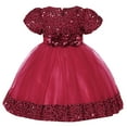 thumbnail image 1 of Toddler Princess Dress Fashion Fluffy Summer Dresses Casual Party Tulle Sundress for Kid Mesh Gauze Dress Short Sleeve Ball Gown for Little Girls Sparkly Sequin Birthday Prom Outfit, 1 of 8
