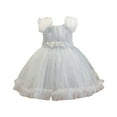 thumbnail image 1 of Toddler Princess Dress Fashion Fluffy Summer Dresses Sparkly Sequin Birthday Prom Outfit Casual Party Tulle Sundress for Kid Ball Gown for Little Girls Short Sleeve Mesh Gauze Dress, 1 of 7