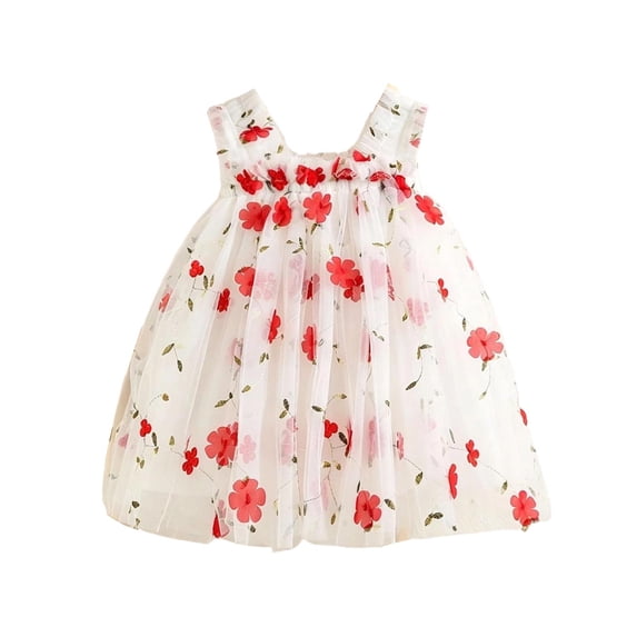 Toddler Princess Lace Applique Tulle Gown Embroidery Flutter Sleeve Party Dress 1 6Y