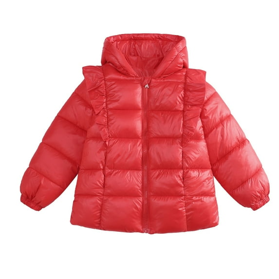 Toddler Puffer Coat Baby Girls Winter Coat Cute Bear Ears With Hoods Thicken Windproof Zipper Warm Outwear for Baby Girls Puffer Jacket Kids Baby Boy Clothes 3-4 Years