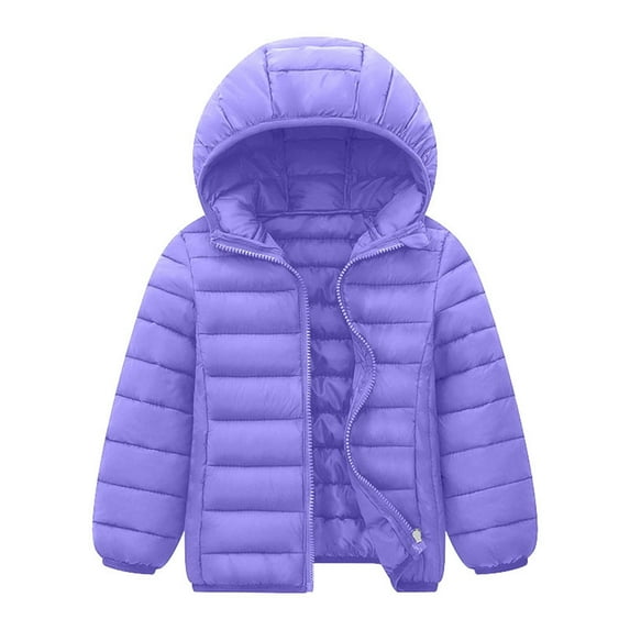 Toddler Puffer Coat Winter Coats for Boys with Pocket Zipper Hooded Coat Windproof Warm Winter Thicken Coat Hooded Jacket for Teen 5-6 Years