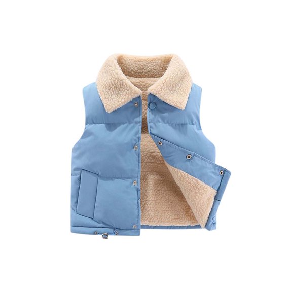 Toddler Puffer Down Vest Boys Vest Lightweight Water-Resistant Button Down Puffer Jacket Sleeveless Baby Boy Jacket 18-24 Months