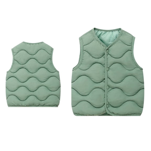 Toddler Puffer Down Vest Toddler Boys Winter Vest Lightweight Button Down Cute Jacket Sleeveless Baby Girl Jacket 2-3 Years