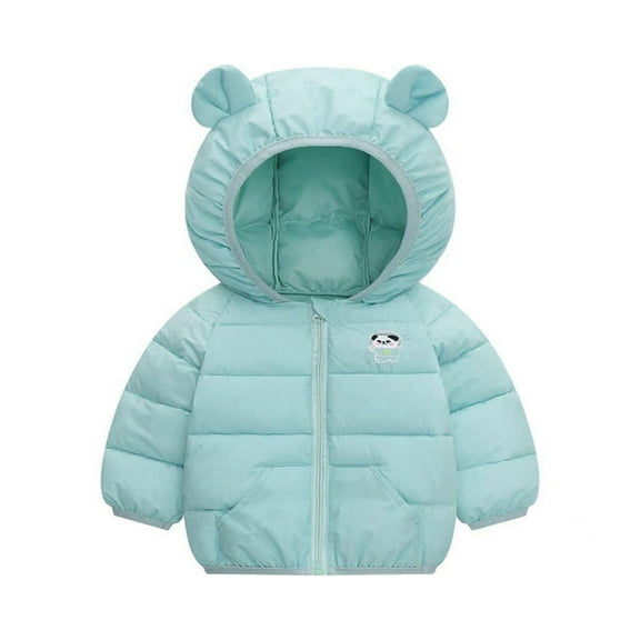 Mercatoo Toddler Girls Winter Windproof Panda Prints Bear Ears Hooded Coat Jacket Baby Boys Warm Down Jacket Clothes