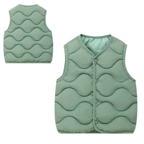 Toddler Puffer Vest Boys Vest Lightweight Button Down Cute Jackets Sleeveless Toddler Winter Vest 2-3 Years