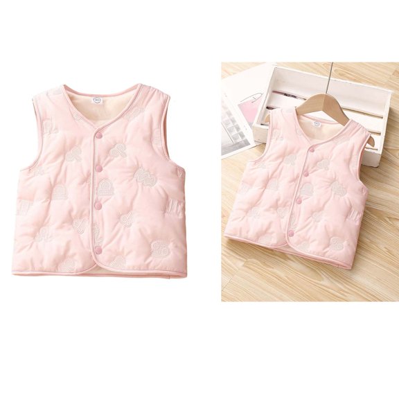 Toddler Puffer Vest Cotton Girls' Outerwear Jackets & Coats Boys' Outerwear Vests Girls Clothing Size . 12-18 Months