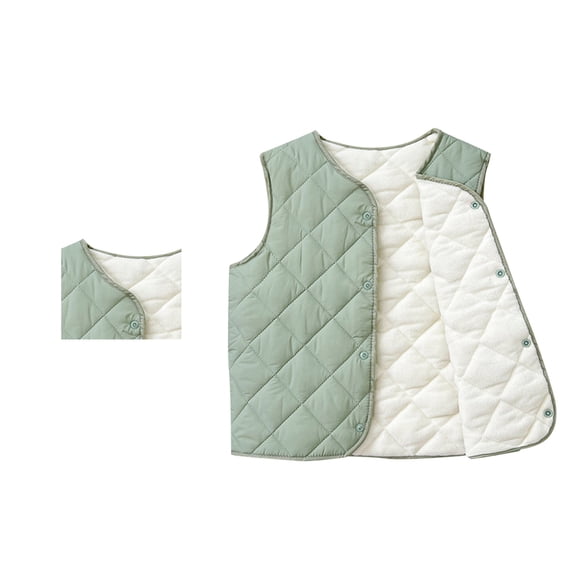 Toddler Puffer Vest Girls Cotton Girls' Outerwear Vests Winter Clothes Girls Clothing 2-3 Years