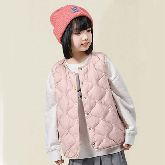 Toddler Puffer Vest Girls Vest Lightweight Puffer Jacket Sleeveless Toddler Winter Jacket for Kids 2-3 Years