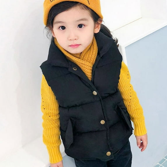 Toddler Puffer Vest Kids Girls Winter Vest Casual Lightweight Cute Jackets Sleeveless Girls' Fashion for Kids 18-24 Months