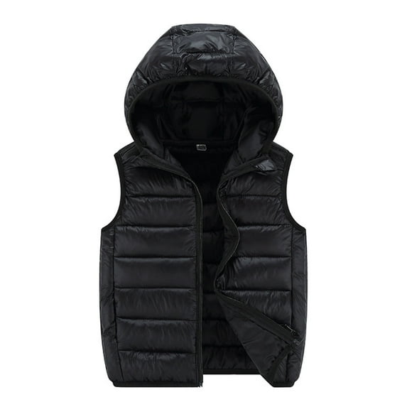 Toddler Puffer Vest Kids Girls Winter Vest Hooded Jacket Sleeveless Lightweight Puffer Jacket Thick Vest for Little Girls 5-6 Years
