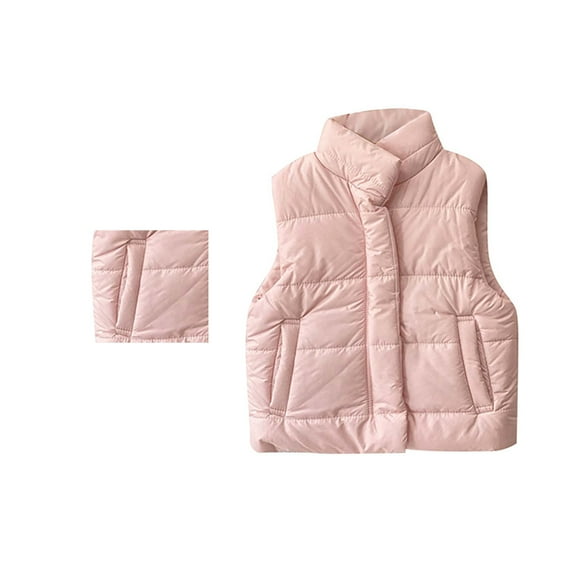 Toddler Puffer Vest Sleeveless Jacket Lightweight Girls' Outerwear Jackets & Coats Kids Winter Clothes Girls Size 18-24 Months Clothes