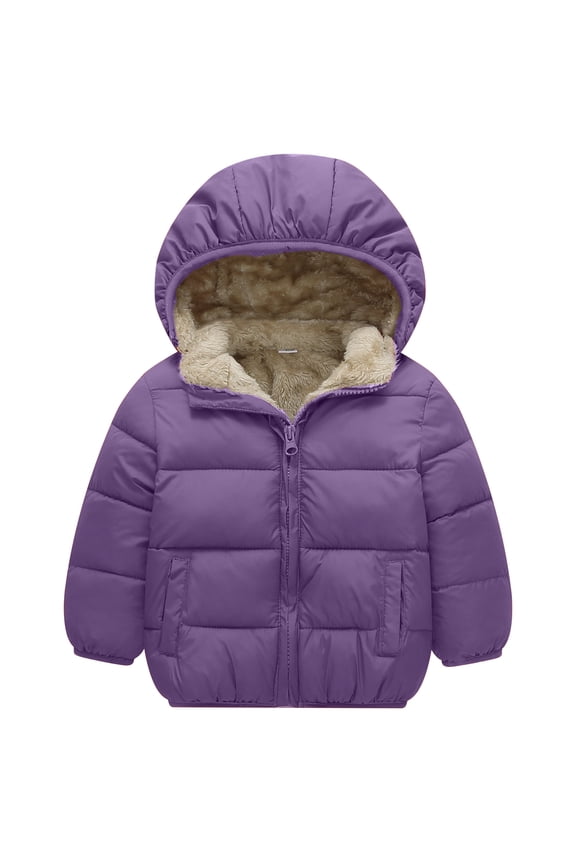 Toddler Puffy Jacket Kids Boy's Coats Quilted Pu-ffer Lined Jacket Thick Winter Coat Outerwear for Toddler Boys Quilted Jacket Toddler