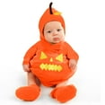 thumbnail image 1 of Toddler Pumpkin Costume Toddler Zip up Hoodies Romper Jumpsuit Cotton With Hat Outfit Newborn Halloween Outfit Baby Halloween Costume 12-18 Months, 1 of 7