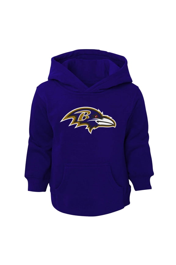 Toddler Purple Baltimore Ravens Logo Pullover Hoodie