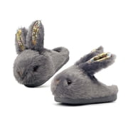Toddler Rabbit House Slippers for Boys Girls Soft Plush Cute Fuzzy Winter Kids Bunny Slippers Warm Memory Foam Footwear for Little/Big Kid