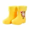 thumbnail image 1 of Toddler Rain Boots Boys Girls Elephant Cartoon Monkey Waterproof Bootshoes Kids Water Shoes Yellow 3 Years-4 Years, 1 of 4