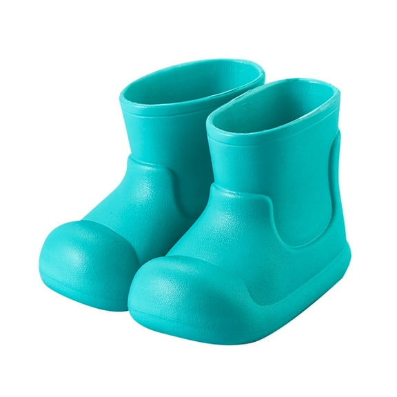 Toddler Rain Boots - Boys Waterproof Lightweight Comfortable Soft Sole Outdoor Shoes Non- Toddler Wear - Rain Boots Kids,Color:Blue,Size:3-4 Years