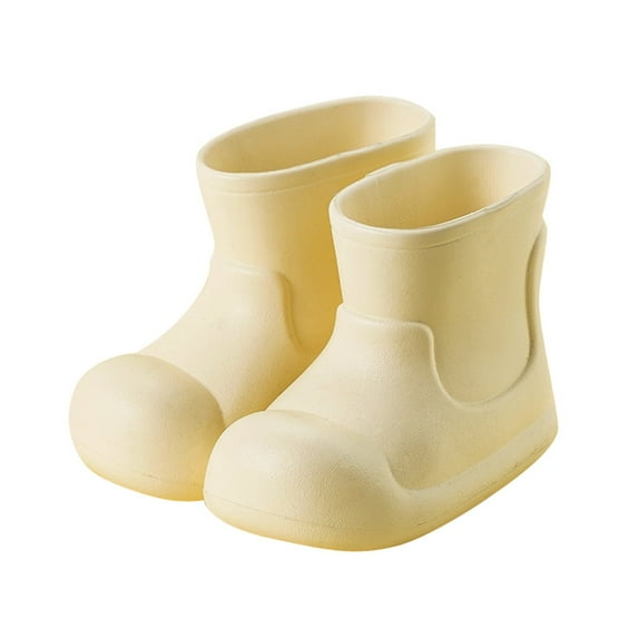 Toddler Rain Boots,Boys Waterproof Lightweight Comfortable Soft Sole Outdoor Shoes Non-Slip Toddler Wear,Rain Boots Kids,White,5-6 Years