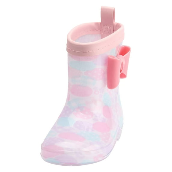 Toddler Rain Boots Child Girl's Rain Boots Cute Colorful Fashion Short Boots For Child Kids Baby Easy On Lightweight Lightweight Children's Boots